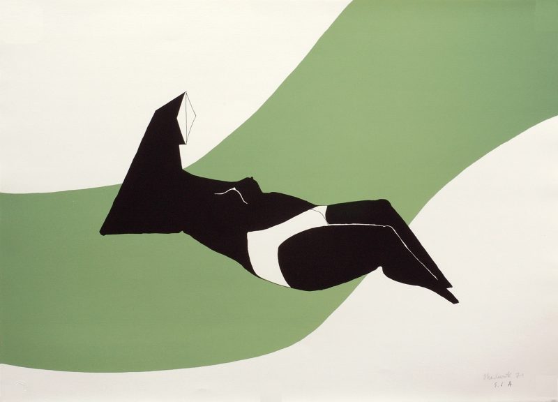 Reclining Figure on Green
