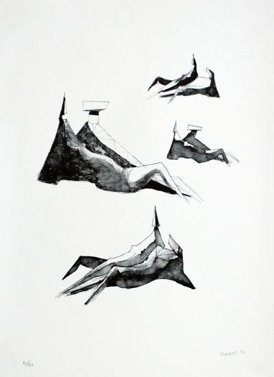 Lynn Chadwick – Two sitting figures III